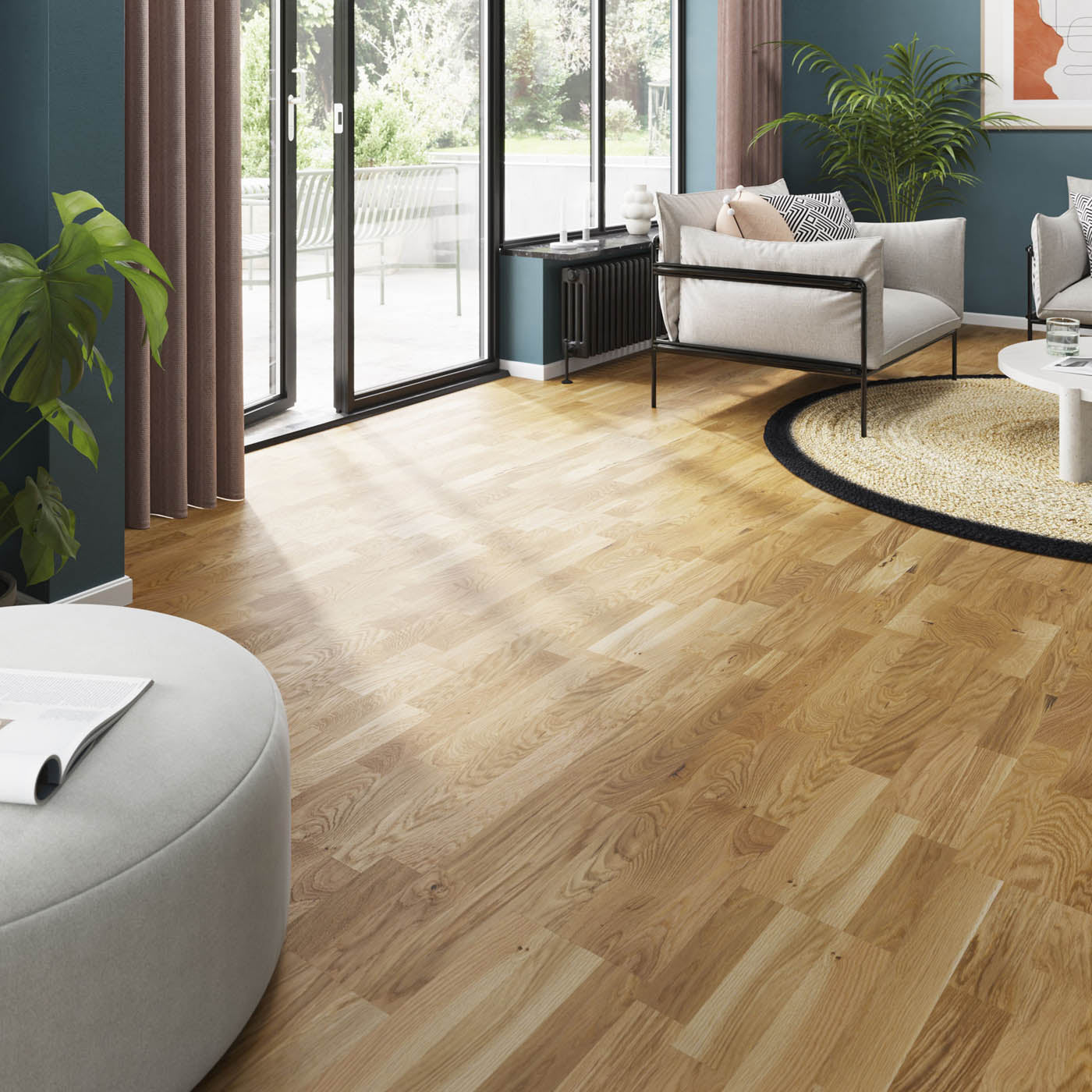 Elkins Oak Engineered Flooring Real Wood Top Layer Natural Finish 1.58m² - Image 2