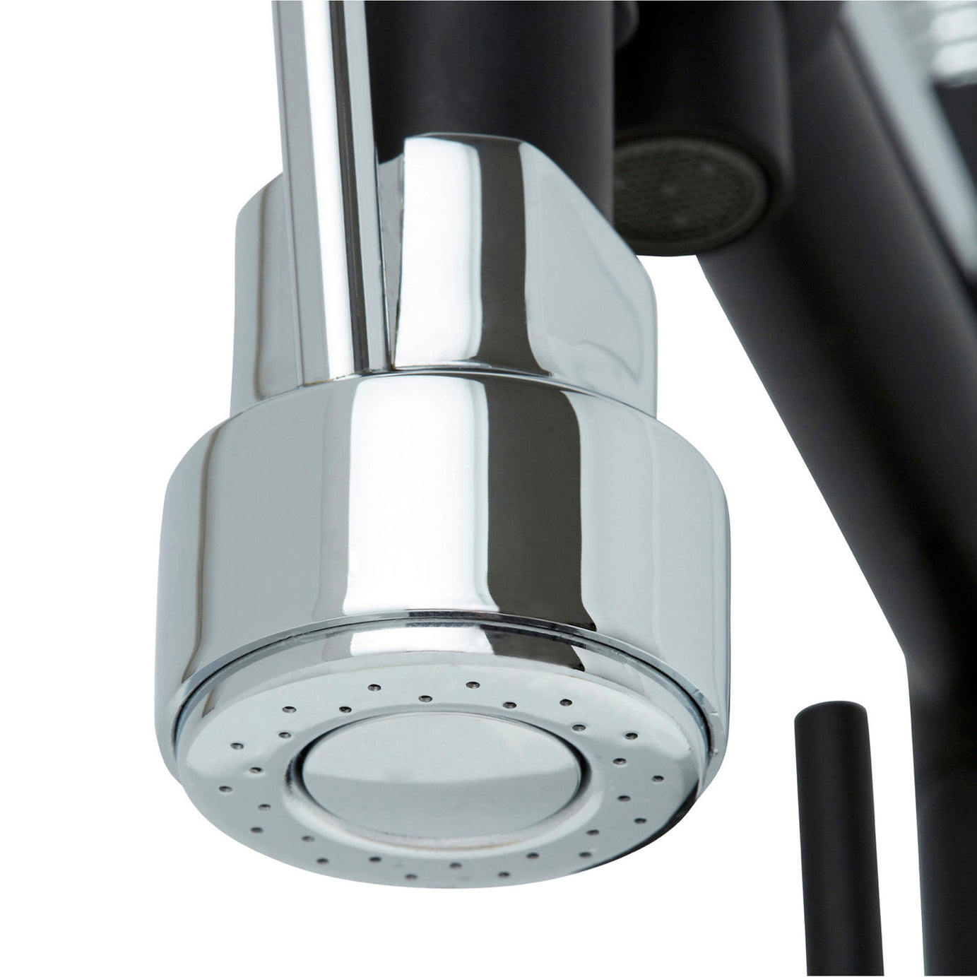 Kitchen Sink Tap Mixer Matt Black Single Side Lever Spring Neck Modern Faucet - Image 3