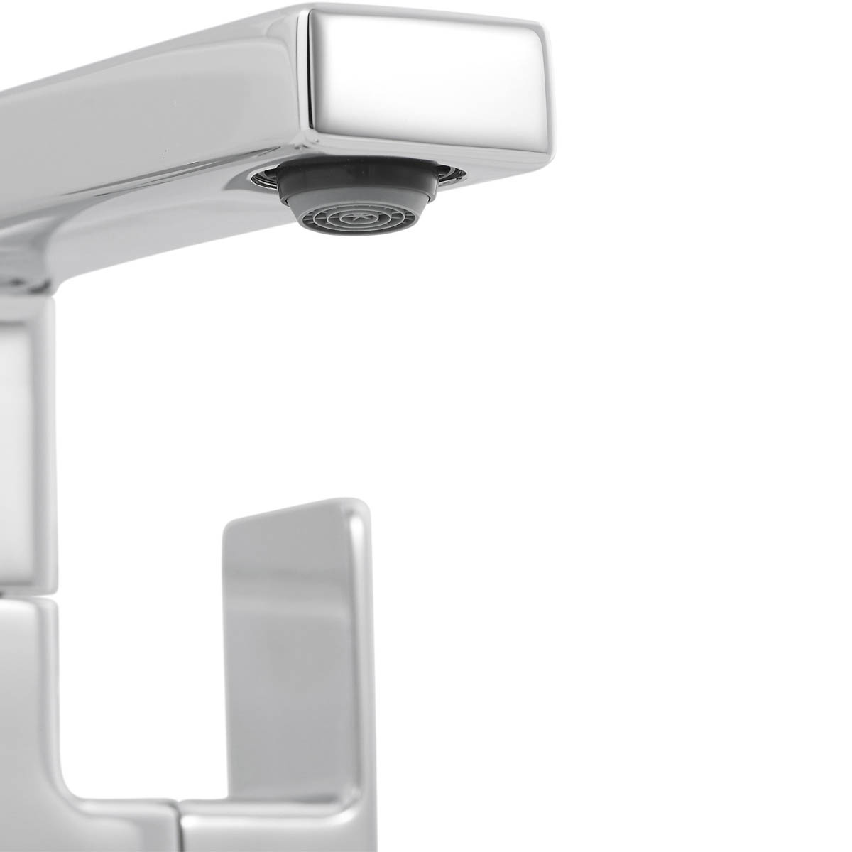 Bathroom Basin Mixer Tap Monobloc Brass Chrome Square With Waste Modern - Image 8