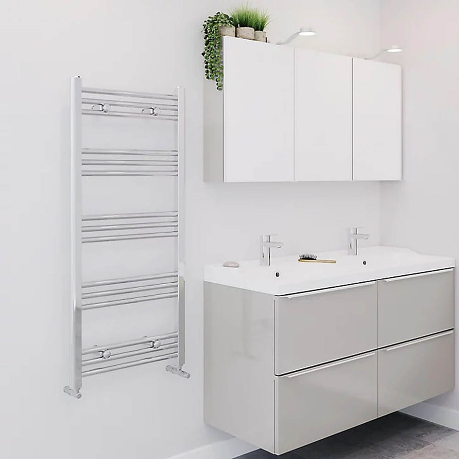 Blyss Towel Rail Radiator Chrome Flat Bathroom Warmer Ladder Modern 110x50cm - Image 2