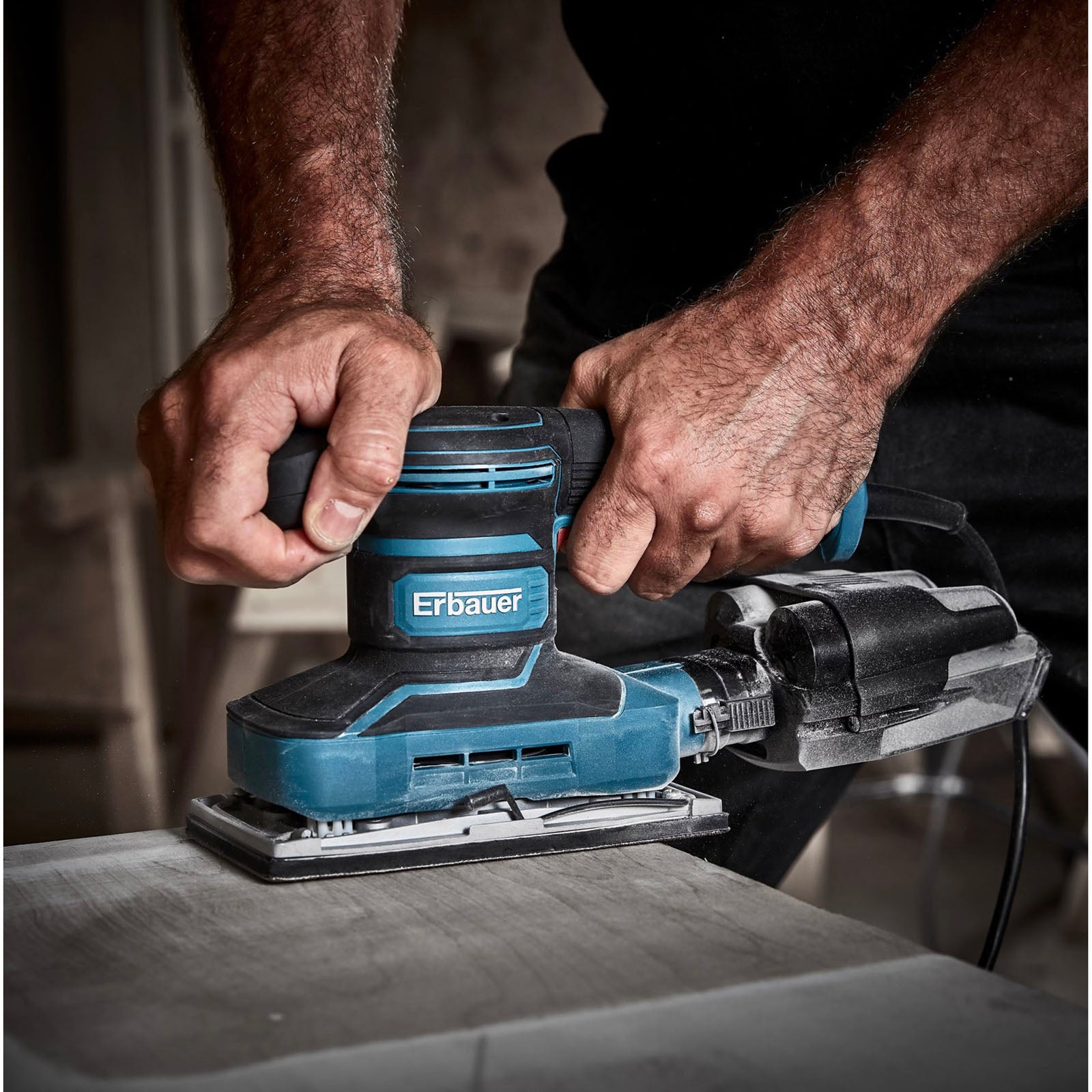 Erbauer 1/2 Sheet Sander Electric EHSS350 Variable Speed Hook Loop Compact 350W - Image 3