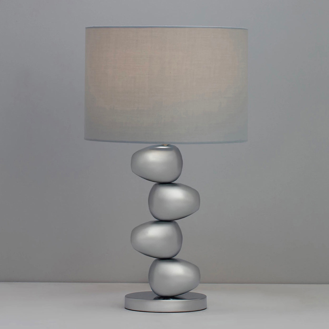Inlight Table Light Himalia Pebble Polished Chrome Effect Bedroom Study Hallway - Image 1