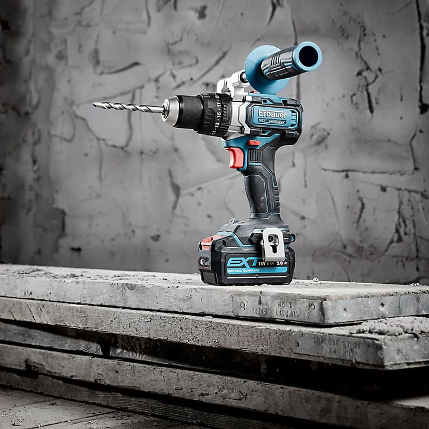 Erbauer Combi Drill 18V Cordless LED Brushless Variable Speed Body Only - Image 5