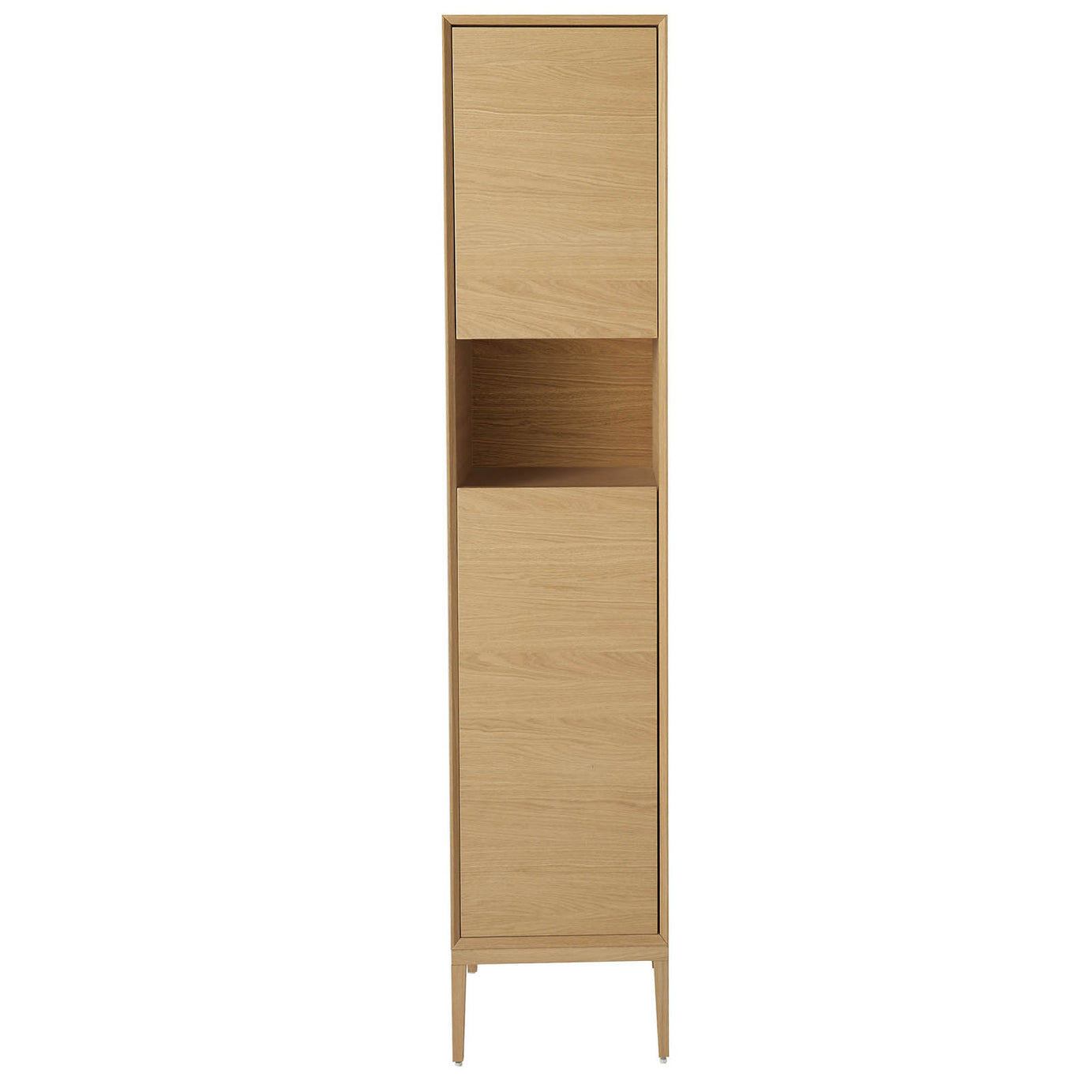 GoodHome Avela Tall Matt Oak effect Bathroom Single Cabinet (H)170cm (W)40cm - Image 1
