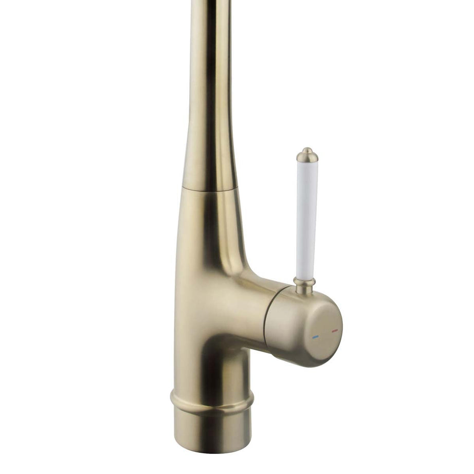 Kitchen Sink Tap Mixer Brass Single Side Lever Ceramic Cartridge Traditional - Image 4