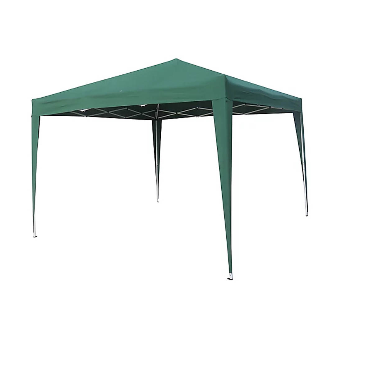 Gazebo Pop Up Tent Green Square Outdoor Patio Garden (H) 2.6m (W) 3m (D) 3m - Image 1