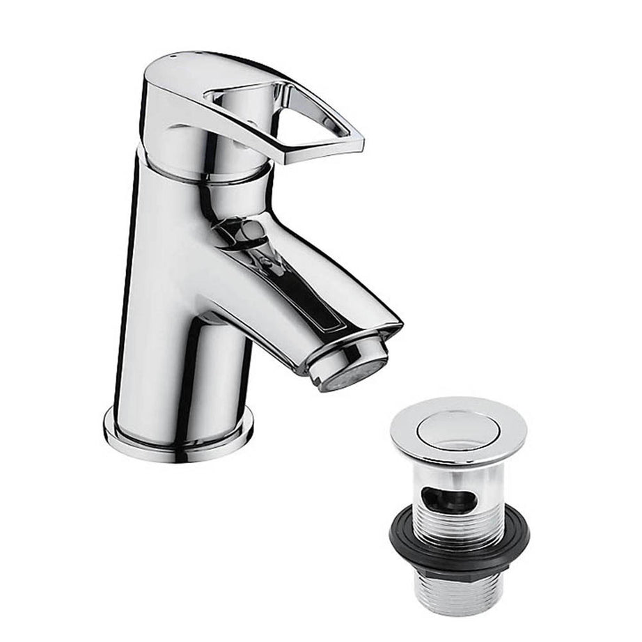 Bristan Basin Mixer Tap 1 Lever Chrome Effect Brass Lever Bathroom Contemporary - Image 1