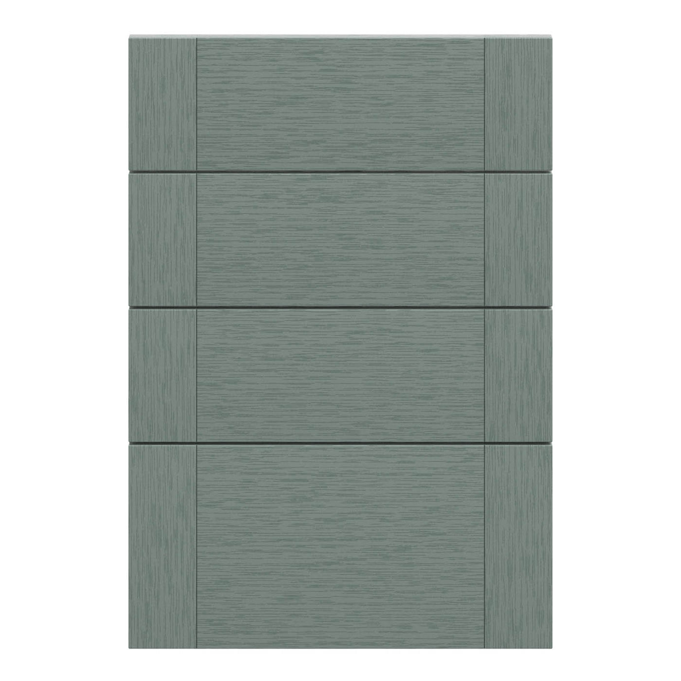 4 Drawer Front Painted Matt Reed Green Wood Effect 4 Pack (H)715mm (W)497mm - Image 1