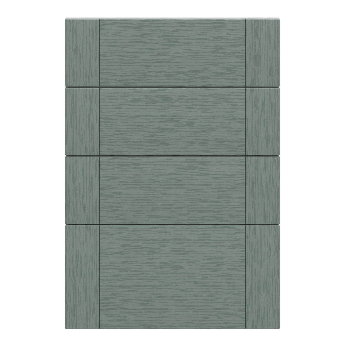 4 Drawer Front Painted Matt Reed Green Wood Effect 4 Pack (H)715mm (W)497mm - Image 1