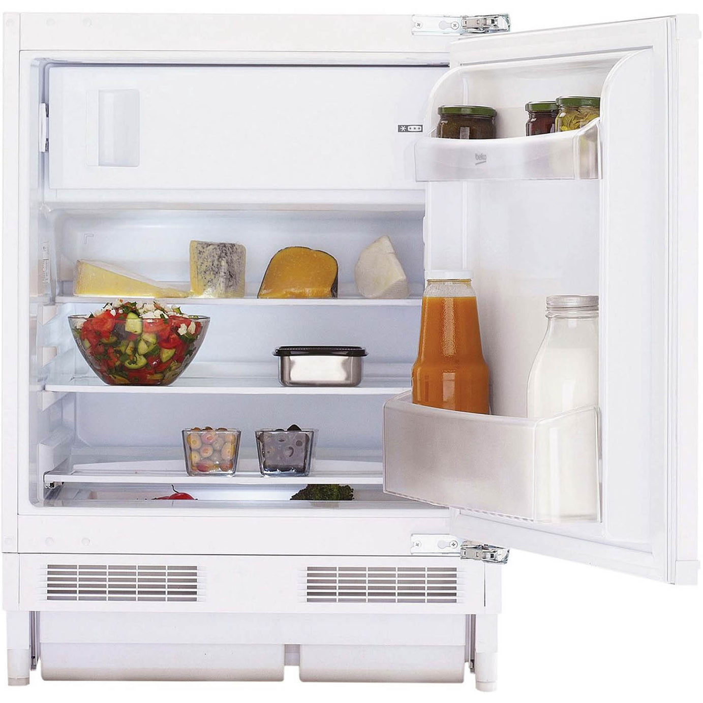 Beko Fridge Freezer Integrated Compact BRS3682 3 Shelves White H82 x W59.8cm - Image 2