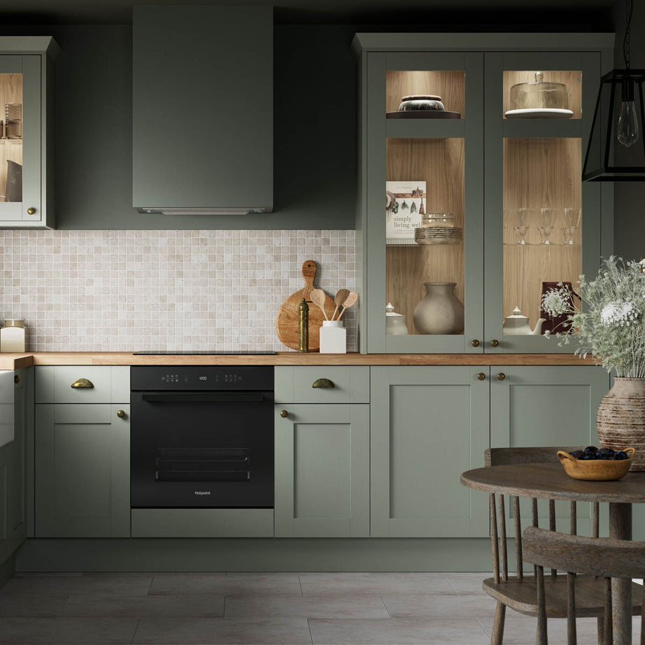 Kitchen Wine Rack Cabinet Fascia Wood Matt Reed Green (H)715mm(W)147mm - Image 2