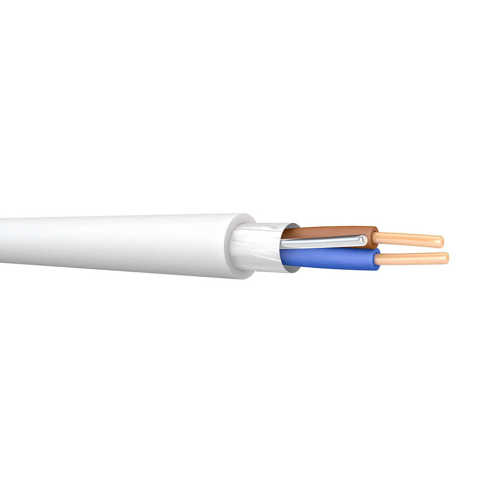 Prysmian Cable FP200 White 2 Core 2.5mm² Fire Resistant Aluminium Screen 50m - Image 2