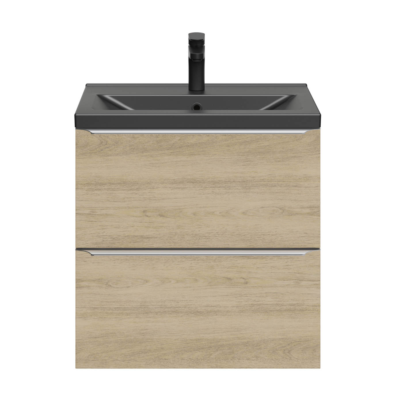 Bathroom Vanity Basin Sink Matt Black Rectangular Ceramic Waste Modern Bathroom - Image 1