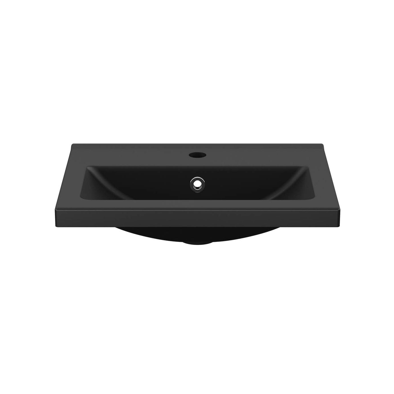 Bathroom Vanity Basin Sink Matt Black Rectangular Ceramic Waste Modern Bathroom - Image 6