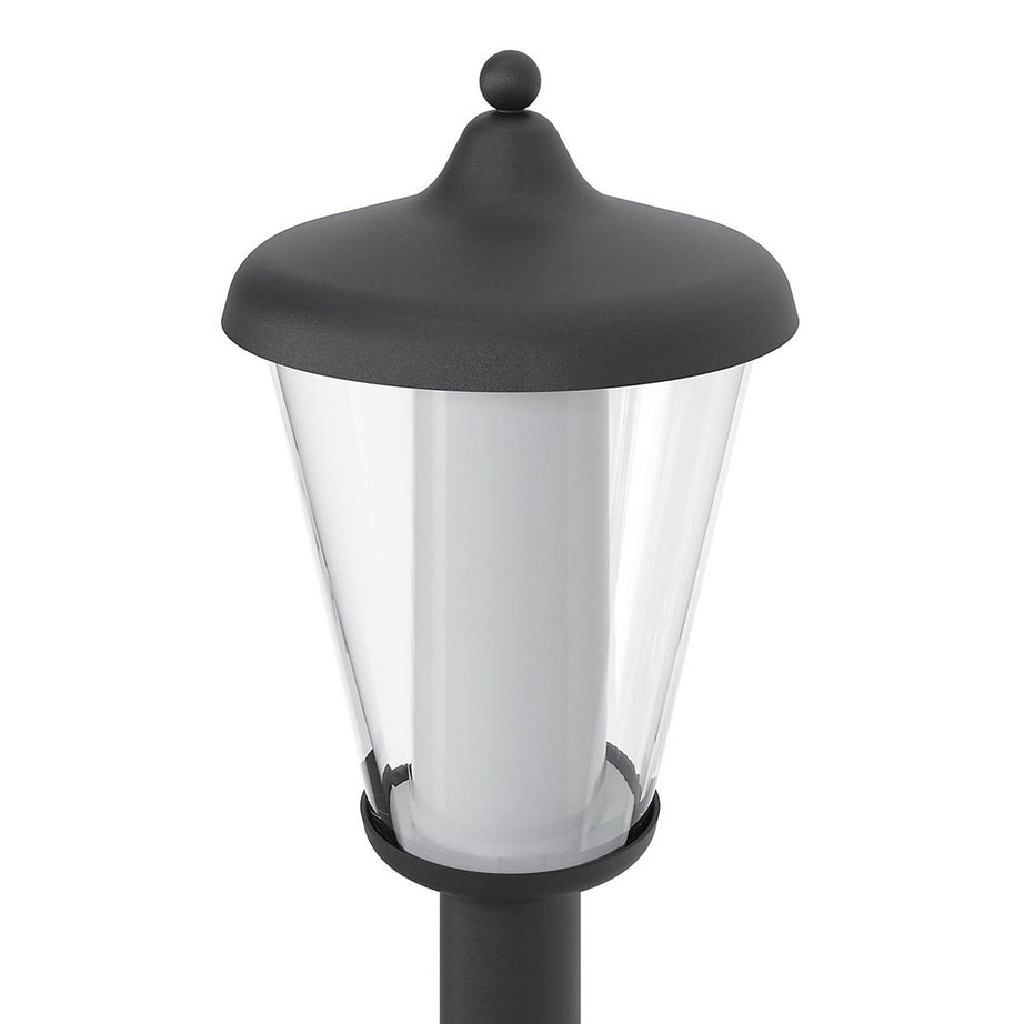 Outdoor Post Light 1 Lamp LED Neutral White Aluminium Dark Grey (H)1100mm - Image 4