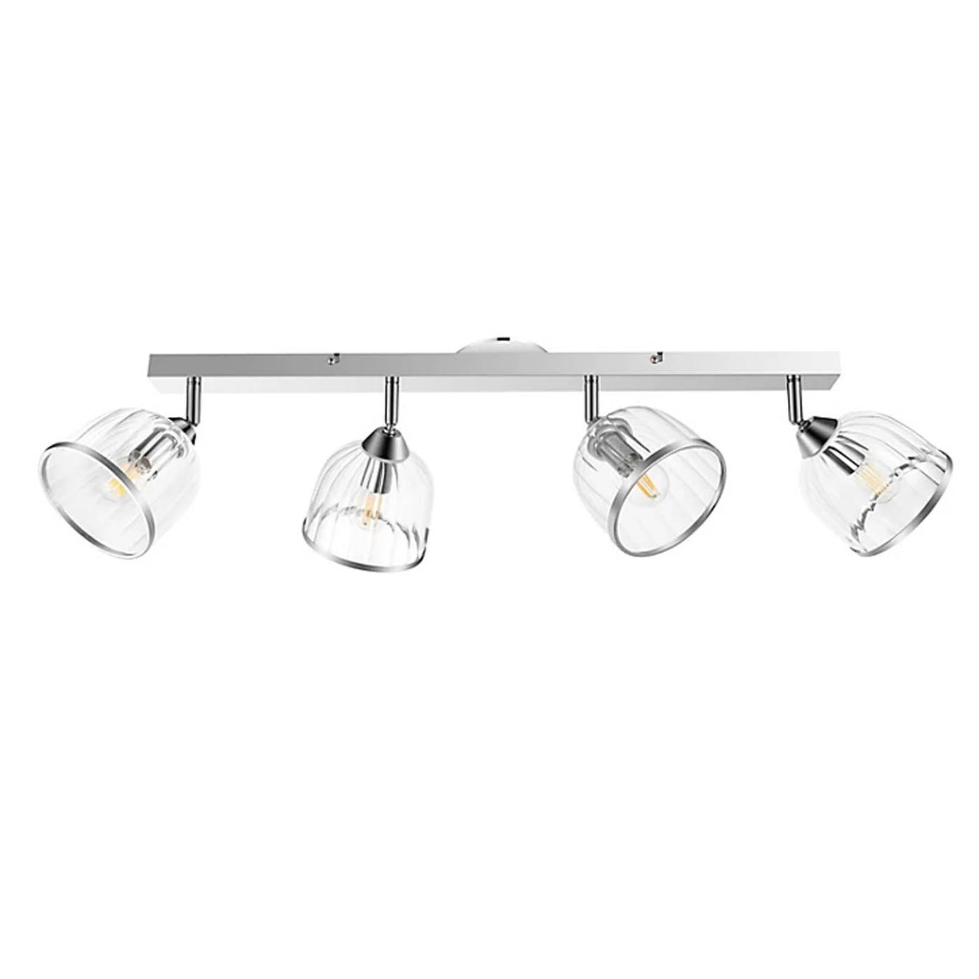 LED Ceiling Spotlight 4 Way Bar Lamp Chrome E14 Modern Living Room Bedroom 10W - Image 1