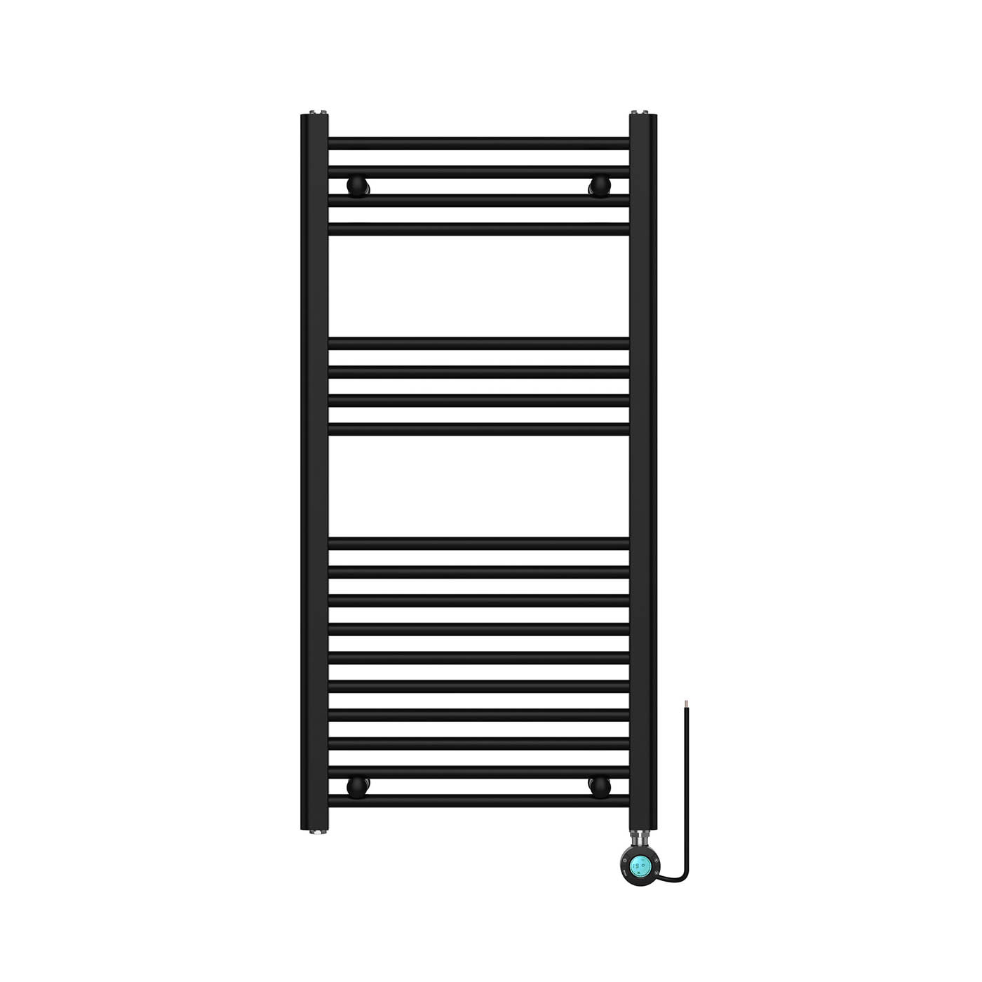 Flomasta Electric Towel Rail Radiator Black Flat Bathroom Warmer Ladder 100x50cm - Image 3