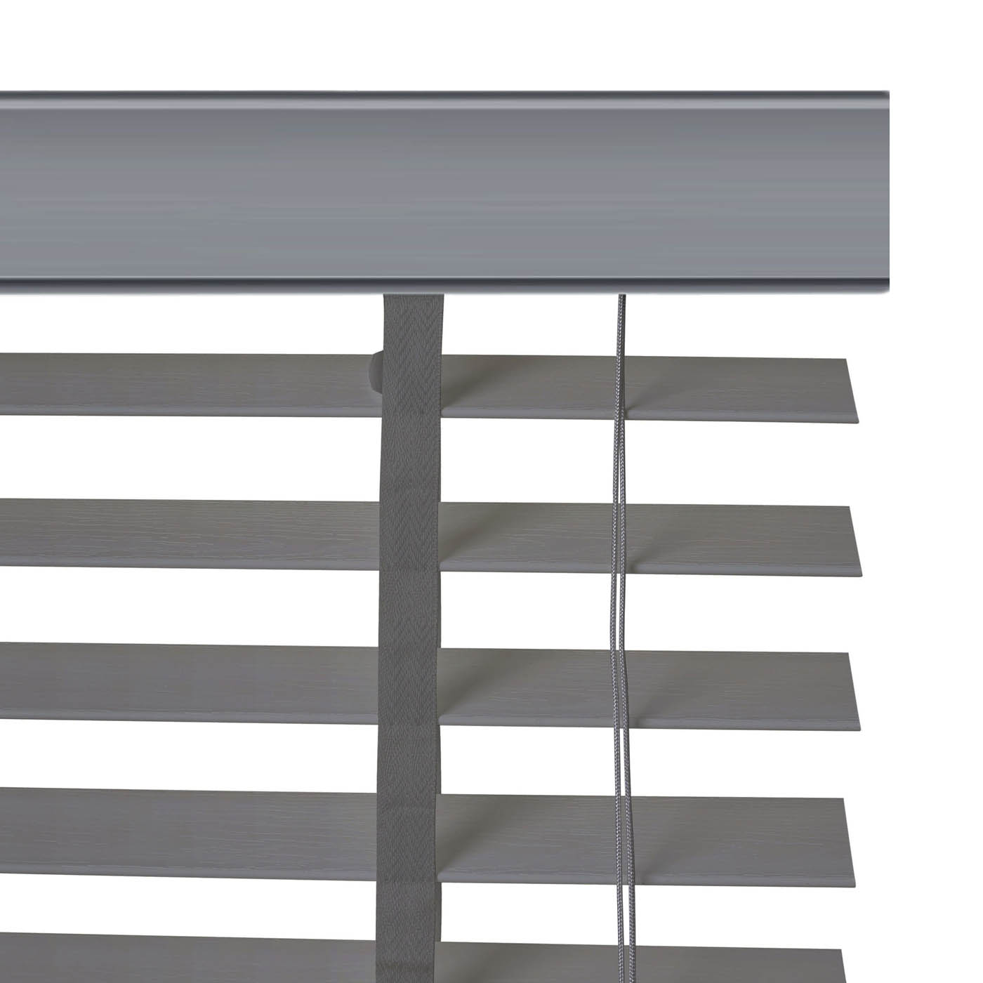 Venetian Blind Lone Grey Corded Woodgrain Effect PVC (W)120cm (L)180cm - Image 7