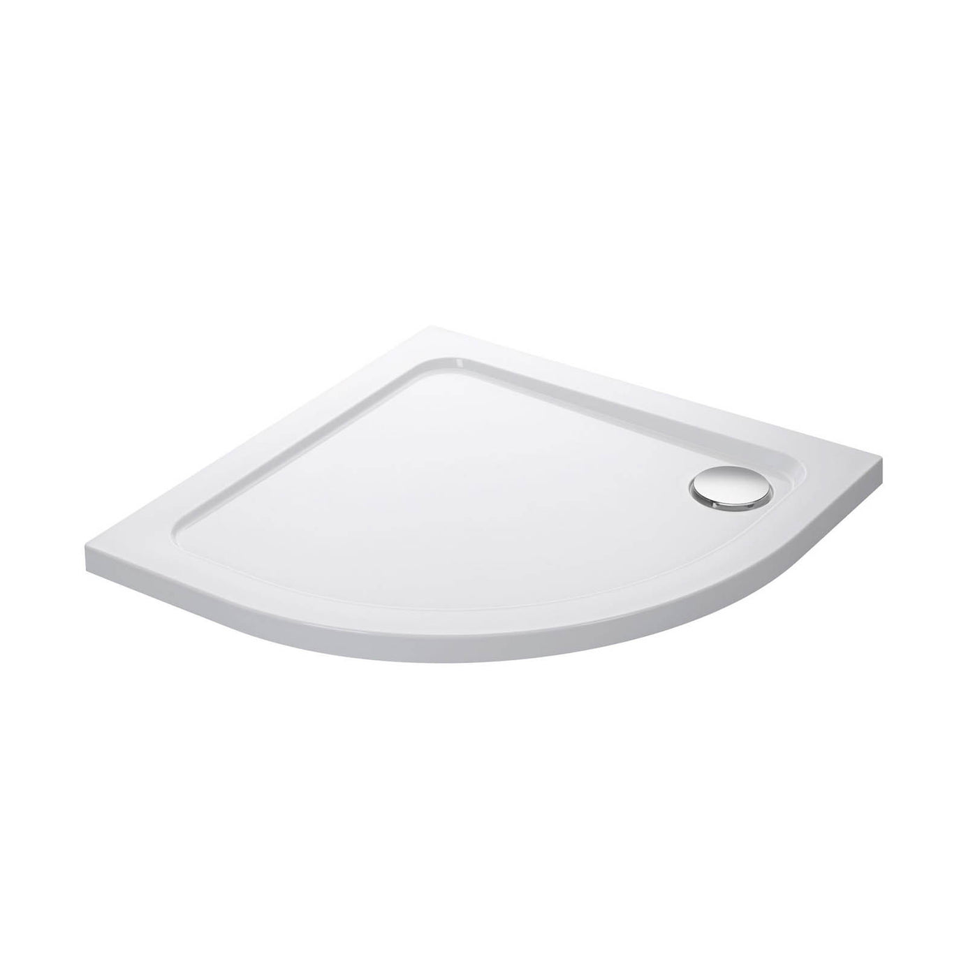 Mira Shower Tray Low Gloss White Quadrant Universal With Waste Bathroom Modern - Image 1