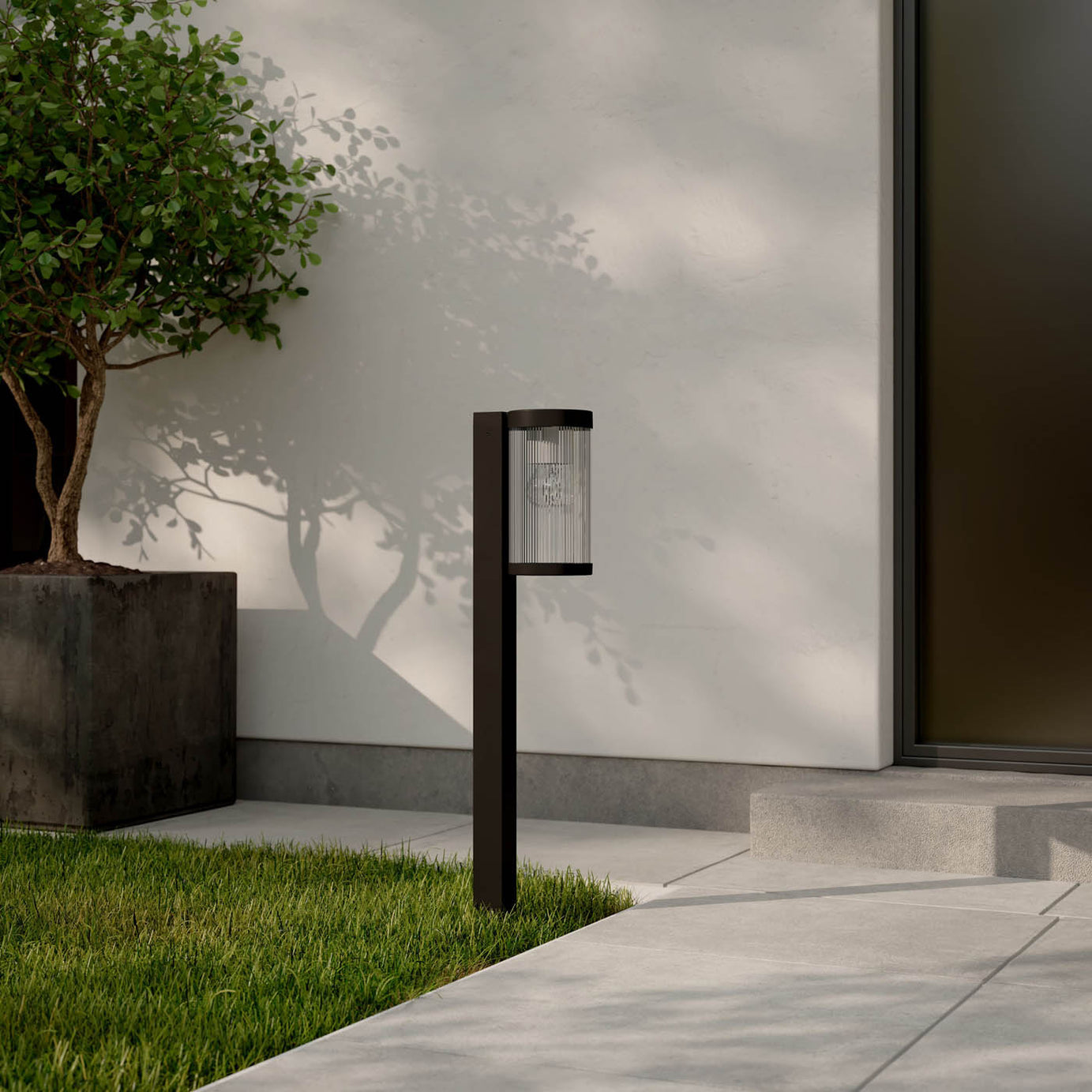 GoodHome Outdoor Post light 1 lamp Phuket Black Mains-powered (H)800mm - Image 3