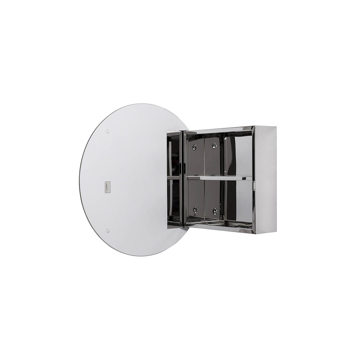 Croydex Bathroom Cabinet Mirrored Wall Mounted Single Door 2 Shelves 50x50x11cm - Image 10