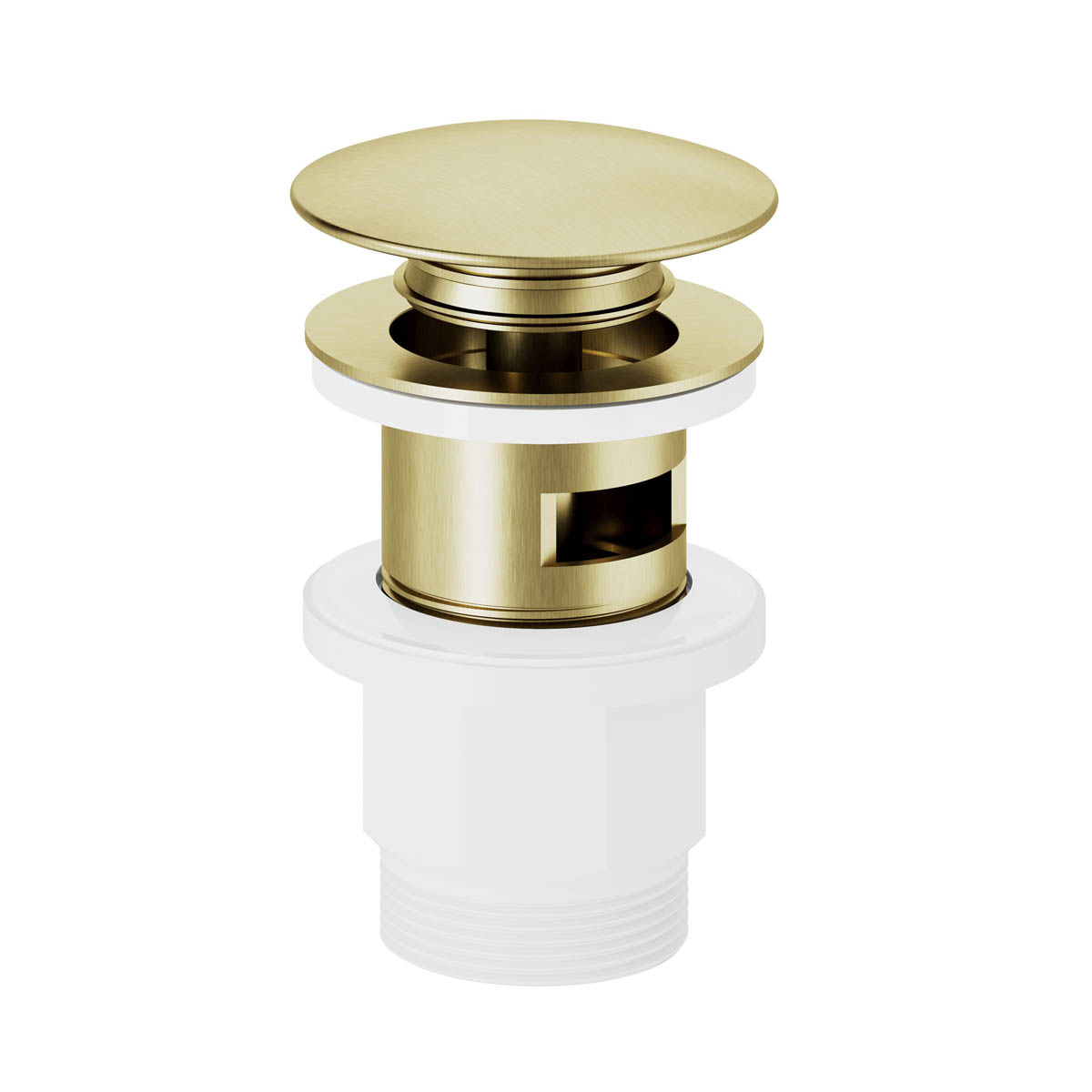 Basin Mixer Tap Medium Brushed Satin Brass Effect Round Durable Rust Resistant - Image 7