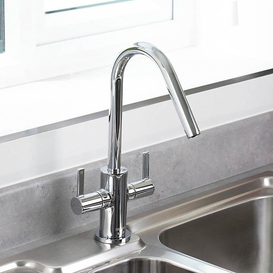 Bristan Kitchen Mixer Tap Swivel Spout Brass Chrome Effect Contemporary - Image 3