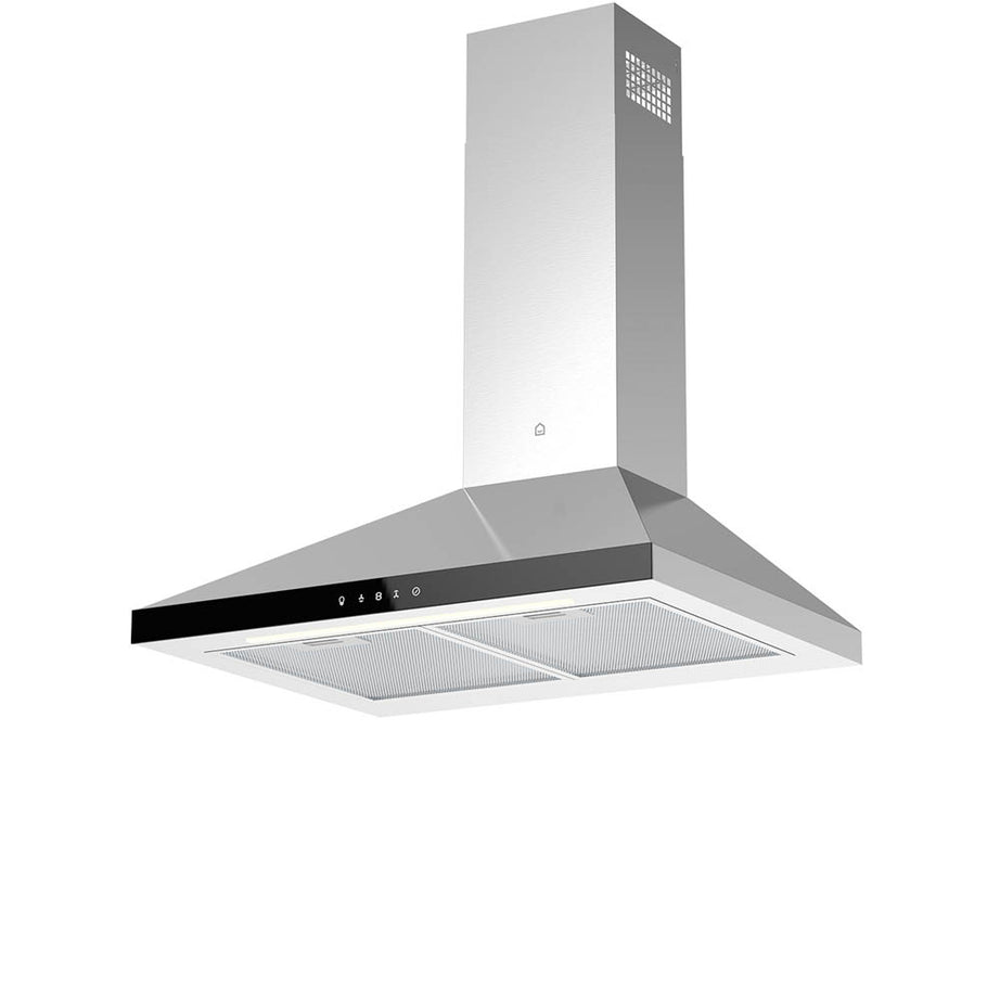 Cooker Hood Chimney Glass Stainless Steel Extractor Fan Timer Kitchen (W)59.8cm - Image 1