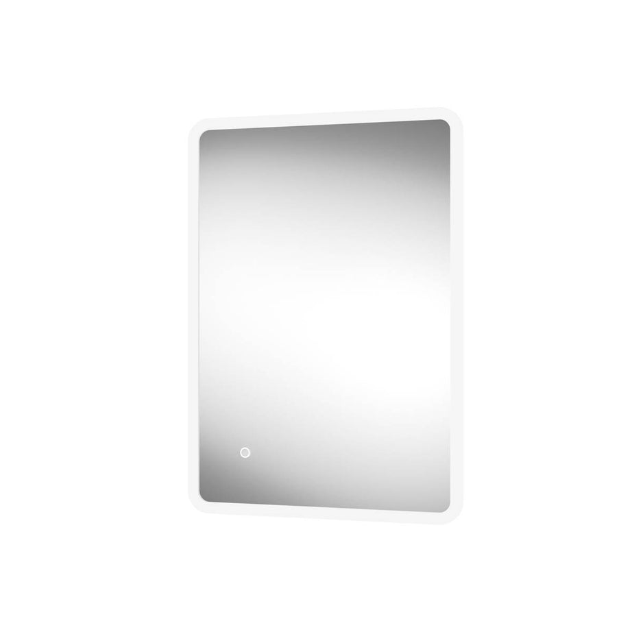 Bathroom Mirror LED Illuminated Rectangular Wall-Mounted Demister (H)50 (W)39cm - Image 1