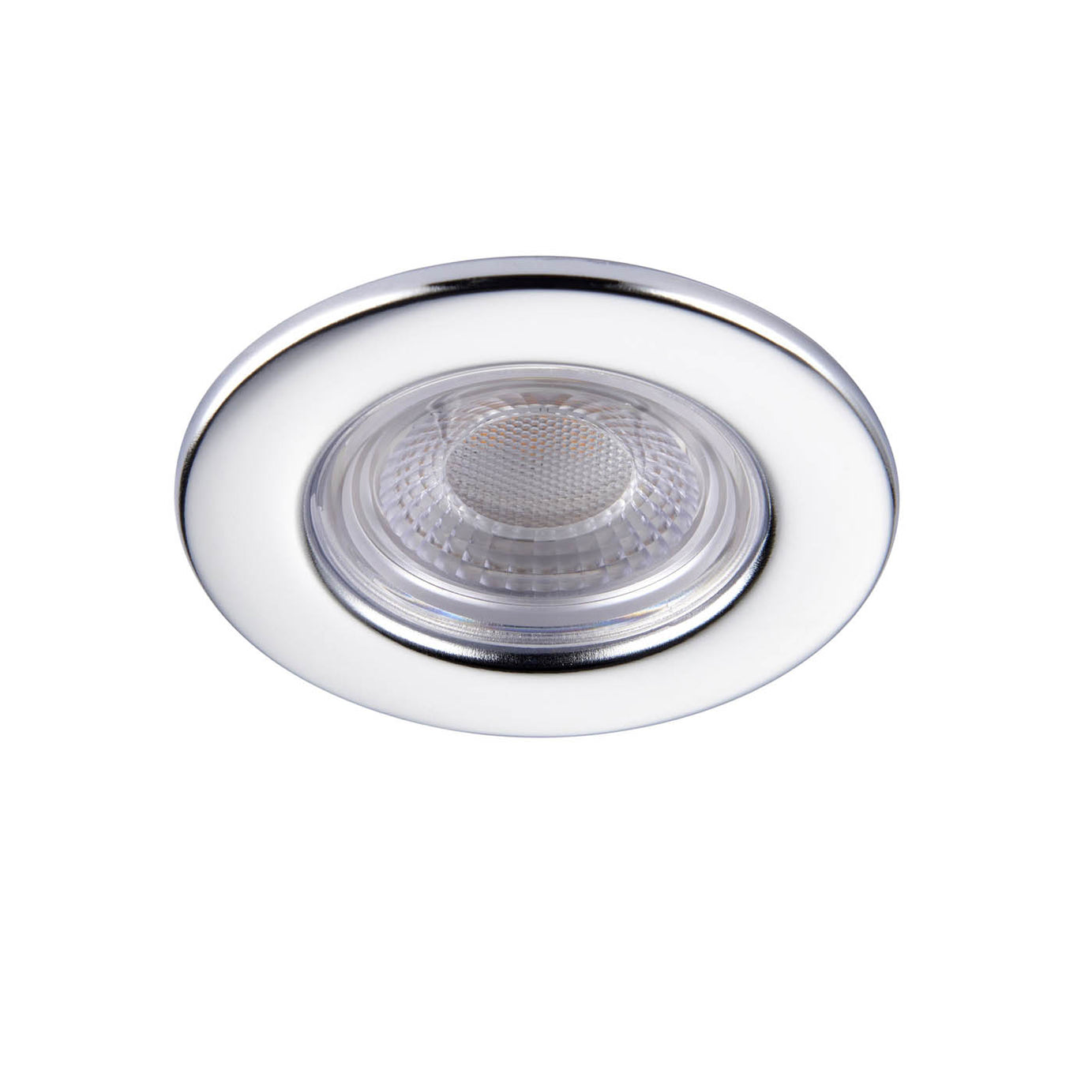 LED Downlight Chrome Fixed Fire Rated Warm White 450lm Dimmable Indoor Pack Of 6 - Image 3