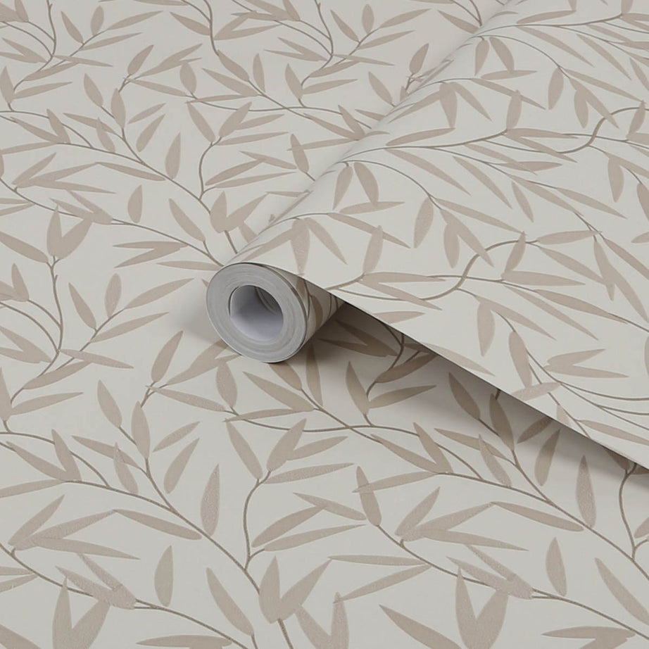 Laura Ashley Wallpaper Willow Neutral Leaf Smooth Matt Living Room Bedroom - Image 5