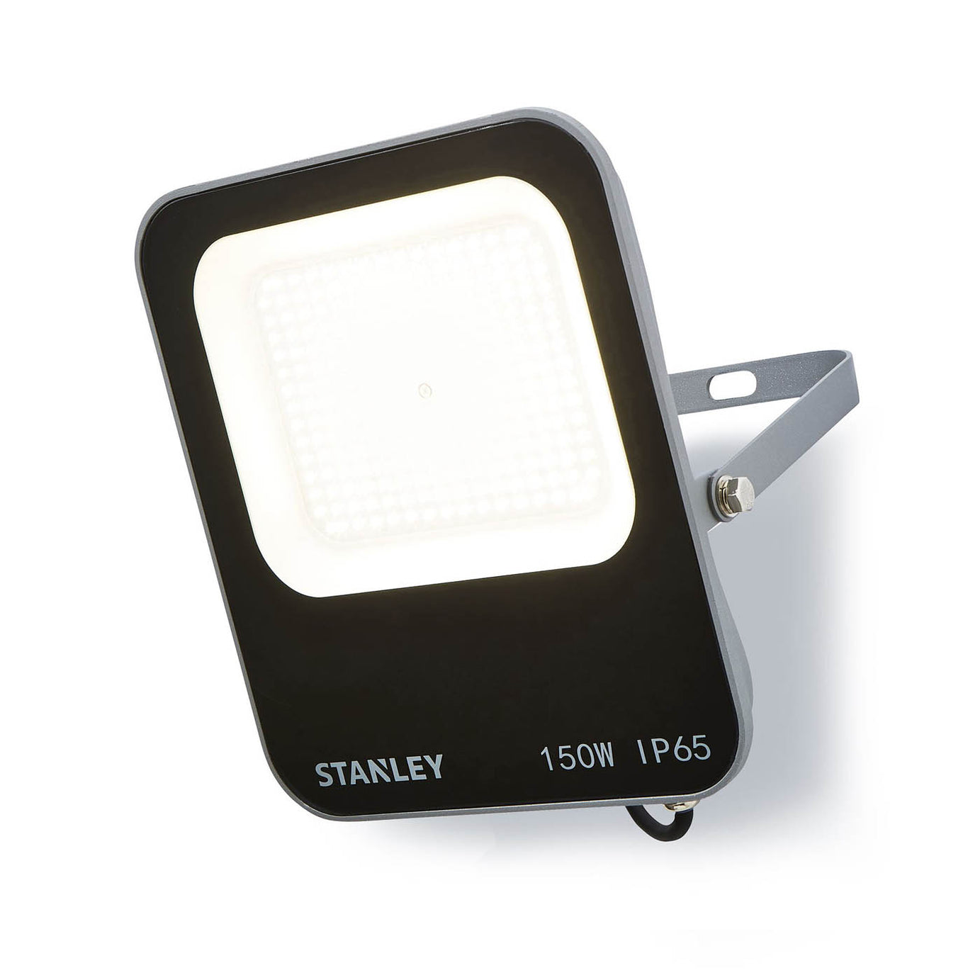 Stanley LED Floodlight Black Aluminium Glass Cool Daylight IP65 Outdoor Garden - Image 1