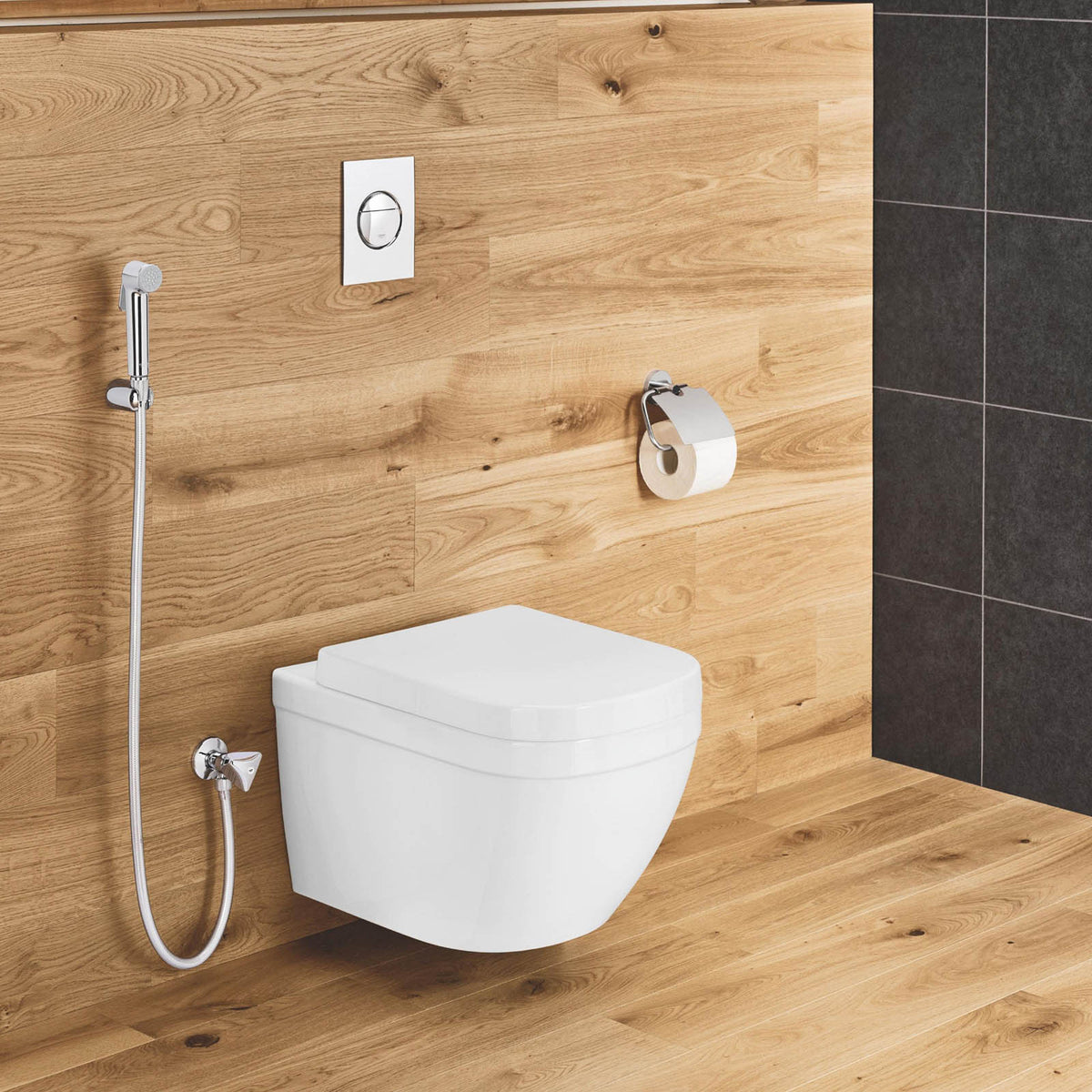 Grohe Tempesta-F Gloss Chrome effect Wall-mounted Single-spray pattern Bidet sprayer kit - Image 4