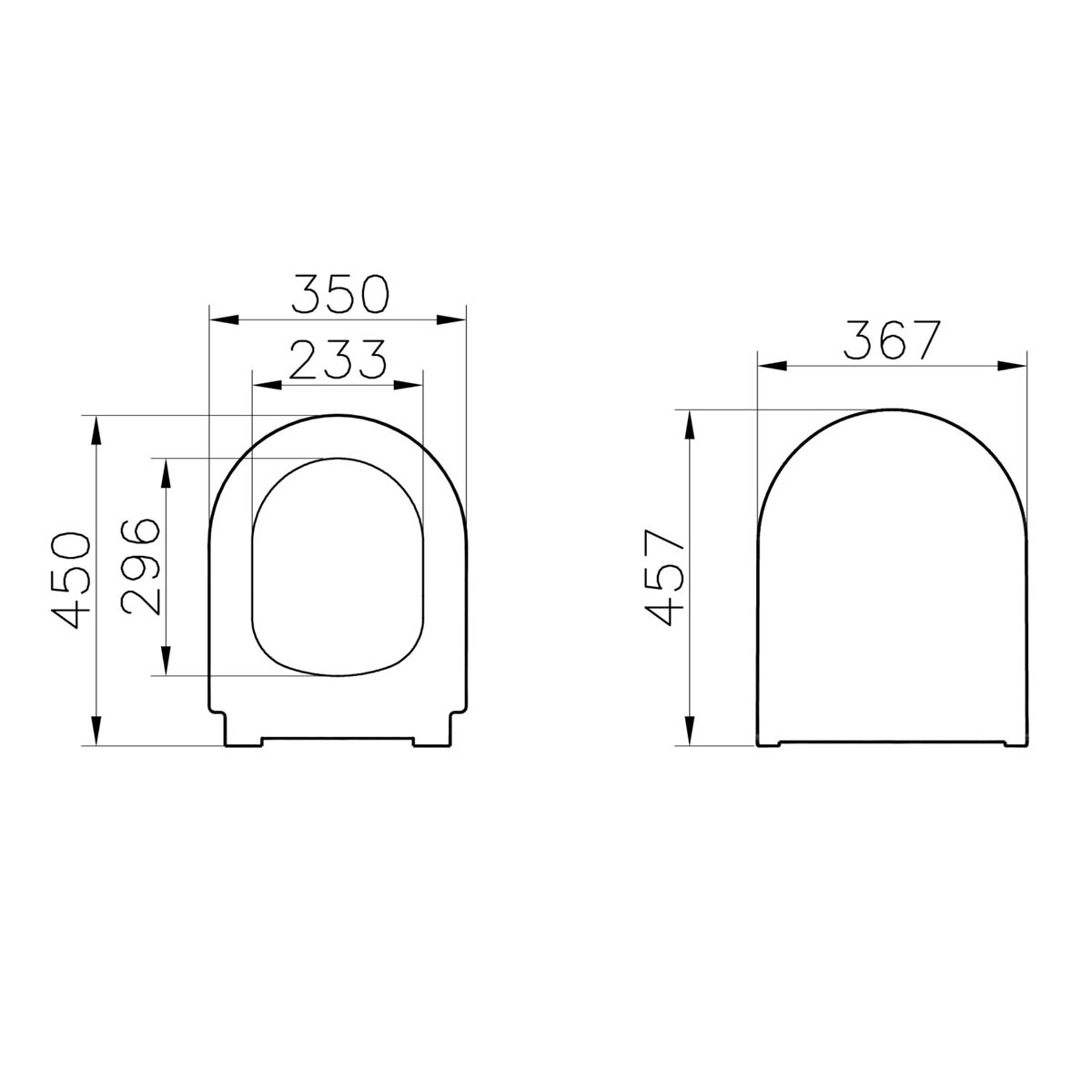 Vitra Toilet Seat Round White Slim Soft Close Quick Release Adjustable Modern - Image 3
