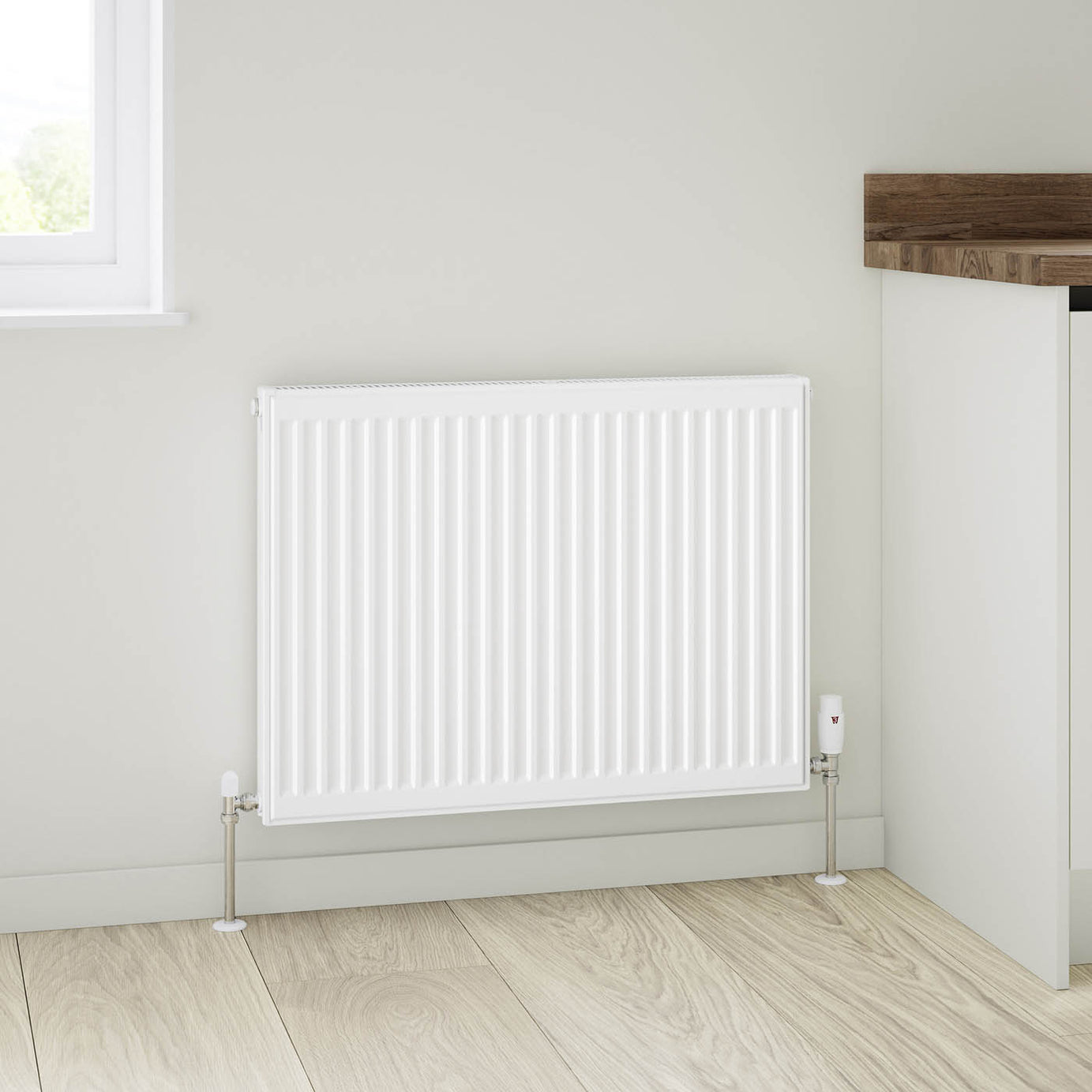Flomasta Panel Radiator White Type 11 Single 2271BTU Central Heating 60x70cm - Image 1