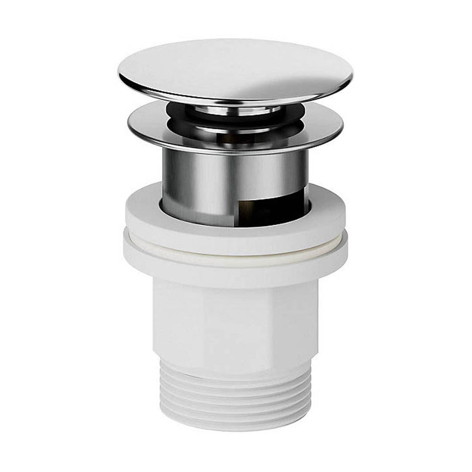 Basin Tap Mono Mixer Chrome Tall Square Single Lever Clicker Waste Bathroom - Image 3