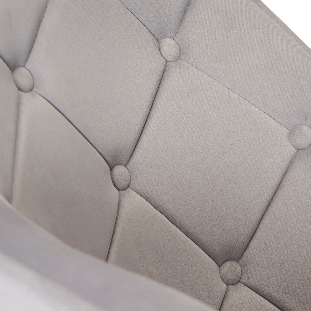 Trevillet Office Chair Wingback Grey Velvet Effect Quilted (H)915(W)620(D)660mm - Image 6