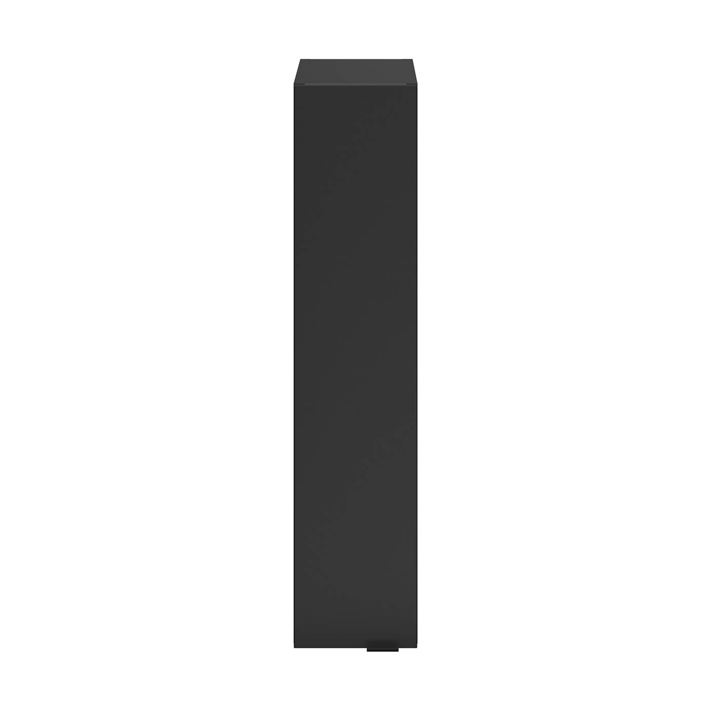 Bathroom Single Wall Cabinet Deep Matt Black Soft Close (H)90cm (W)20cm - Image 4