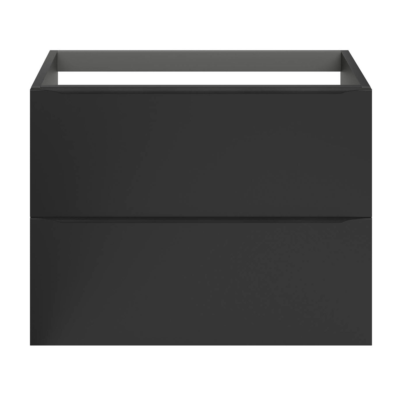 Imandra Bathroom Cabinet Under Sink Matt Black Wall-Mounted (H)600mm (W)800mm - Image 4