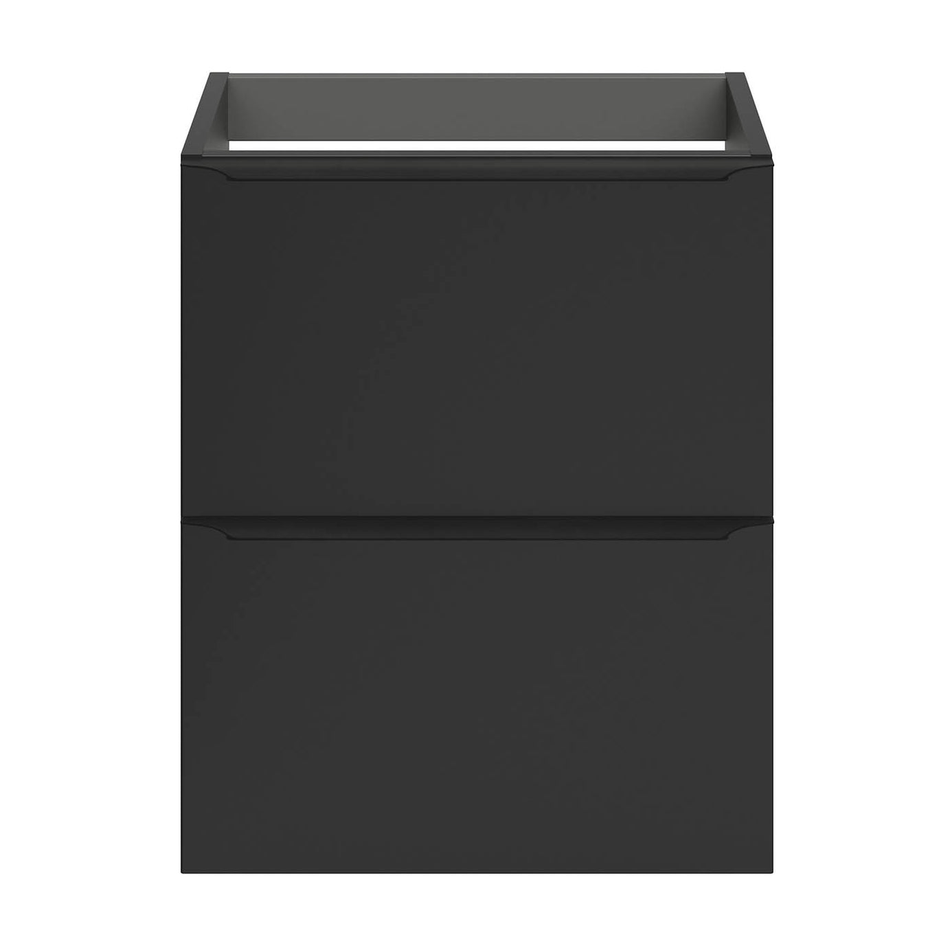 Imandra Bathroom Cabinet Wall-Mounted Vanity Matt Black Slimline H600mm W500mm - Image 3