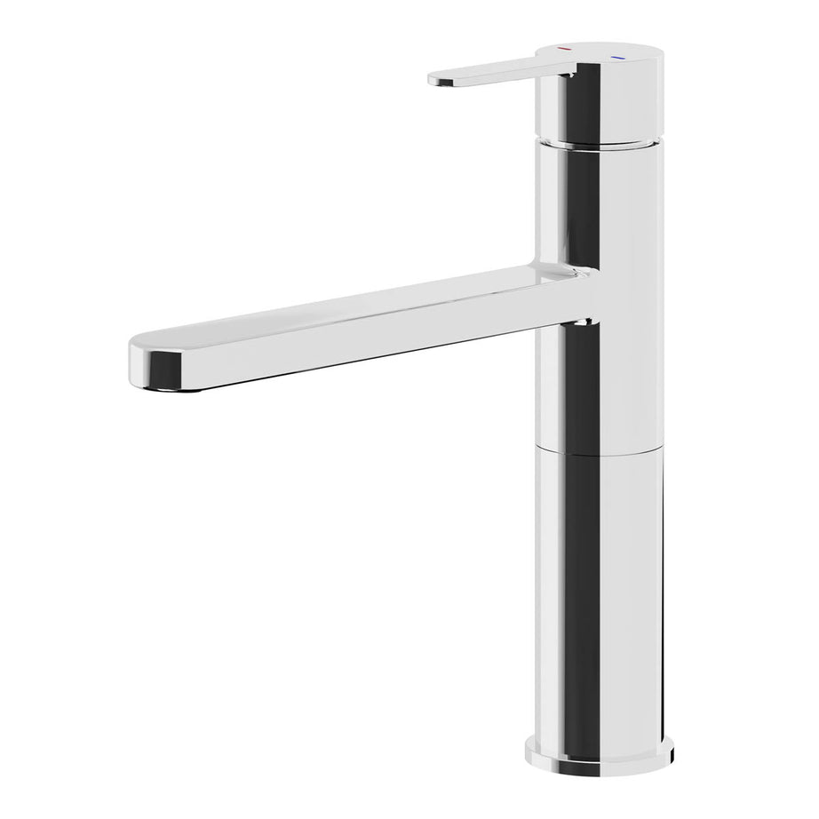 Kitchen Sink Tap Mixer Single Lever Gloss Chrome Swivel Spout Contemporary - Image 1