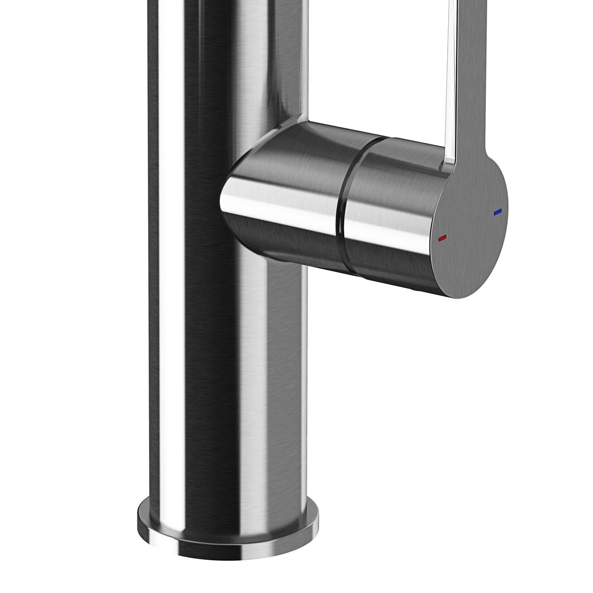Kitchen Sink Tap Mixer Stainless Steel Single Lever Spring Neck Swivel Spout - Image 4
