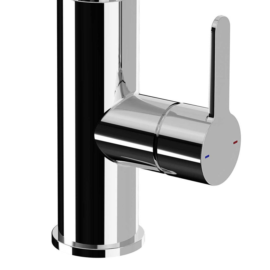 Kitchen Sink Tap Mixer Chrome Single Lever Swivel Spout Contemporary Faucet - Image 4