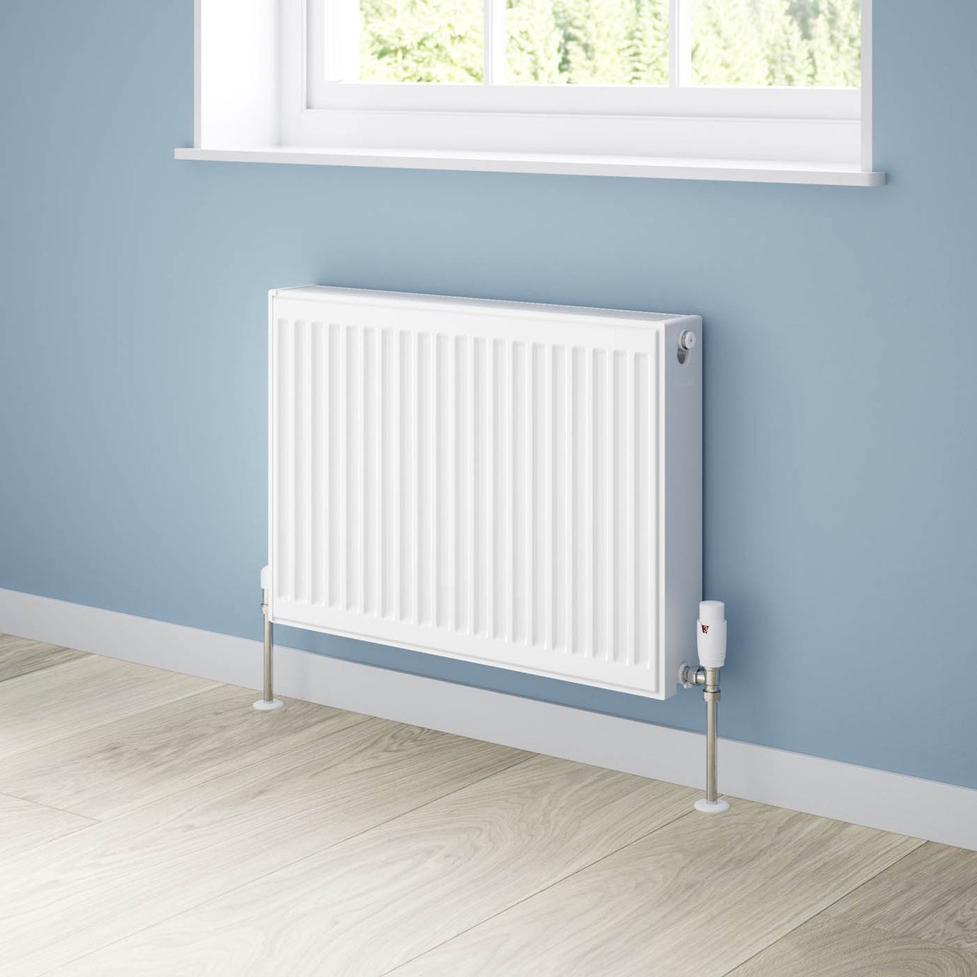 Flomasta Panel Radiator Type 22 Double White Horizontal Central Heating 50x70cm - Image 2