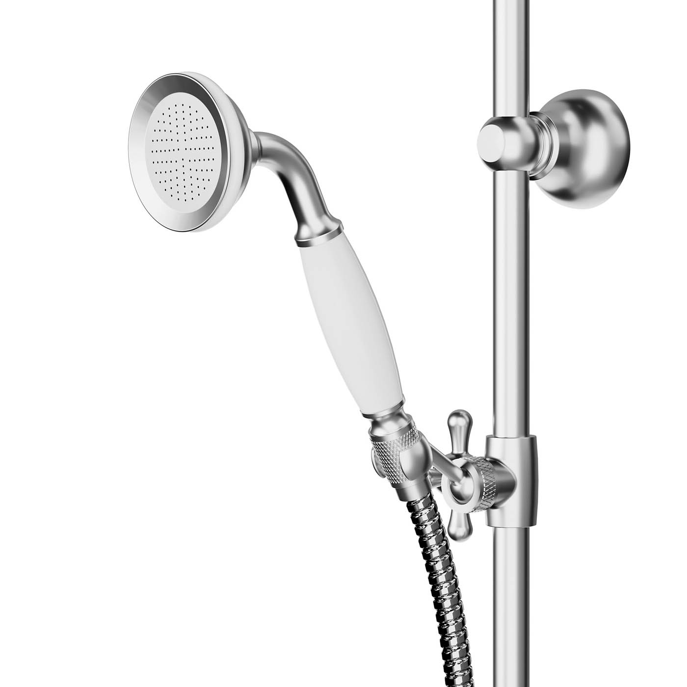 Shower Kit Chrome Single Spray Pattern Stainless Steel Bathroom Traditional - Image 4