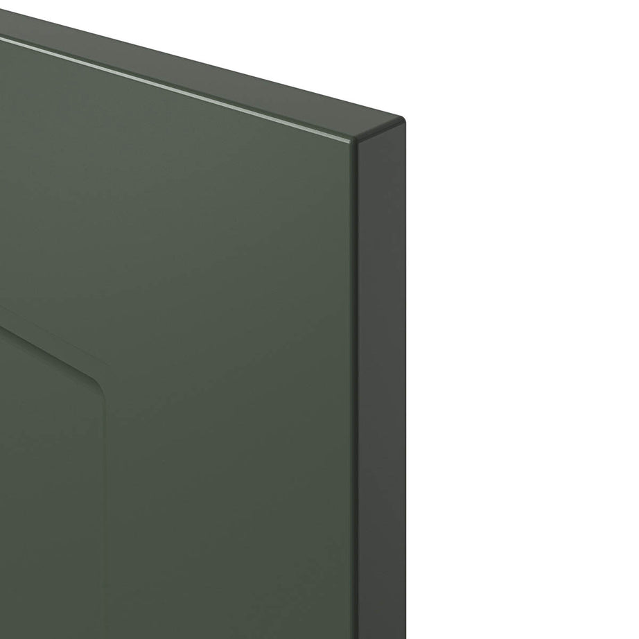 GoodHome Larder Cabinet Door Matt Dark Green Shaker (W)600mm (H)1001mm (T)18mm - Image 2