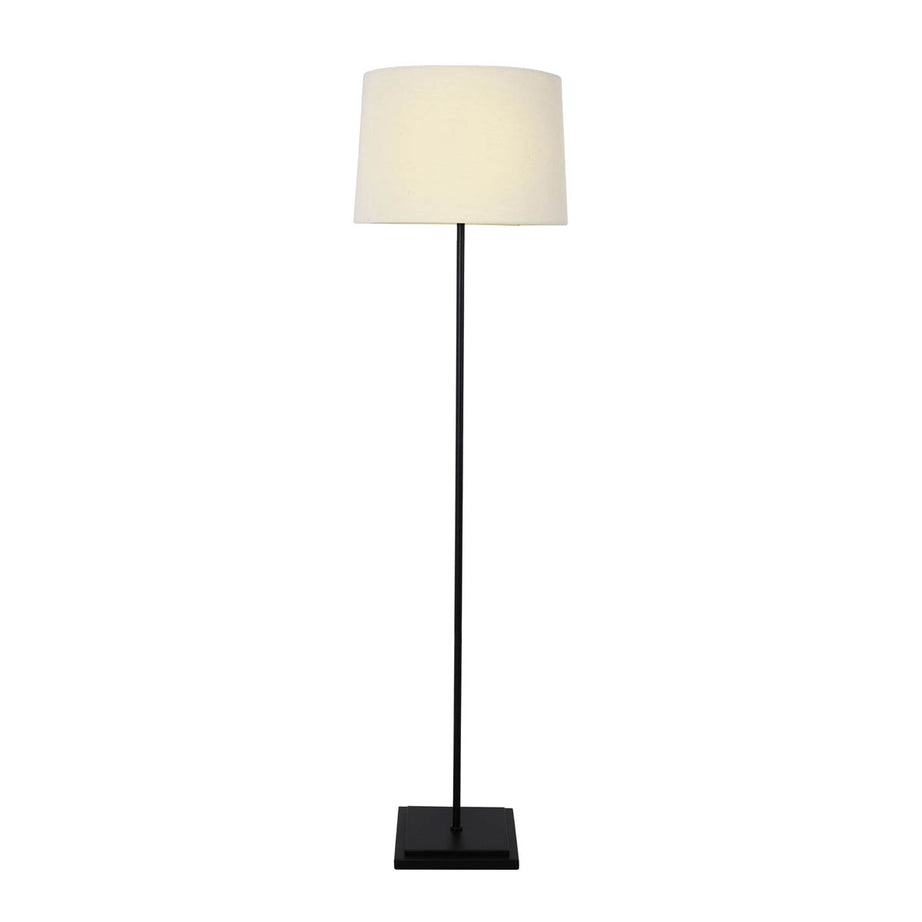 LED Floor Lamp Matt Black Freestanding Ivory Shade Living Room Bedroom H157.5cm - Image 2