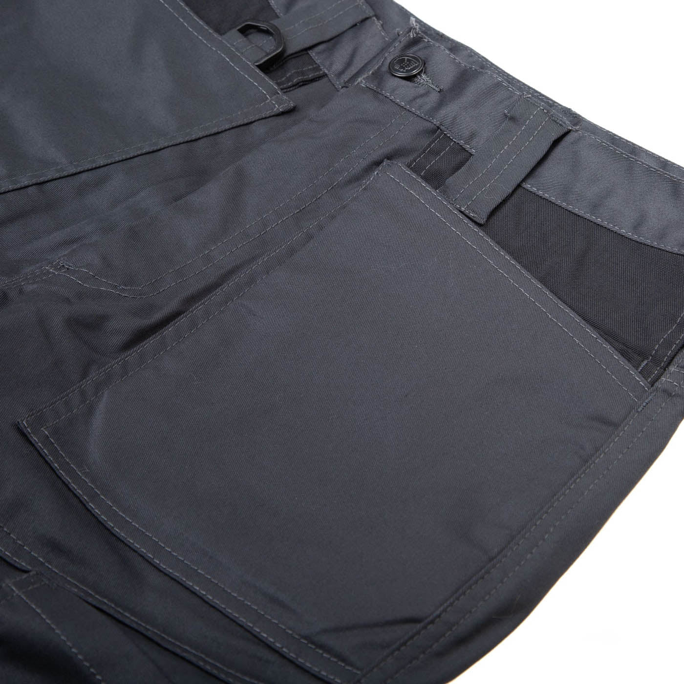 Apache Industrial Wear Mens Trousers Grey Black 9 Pockets Holster W30" L31" - Image 5