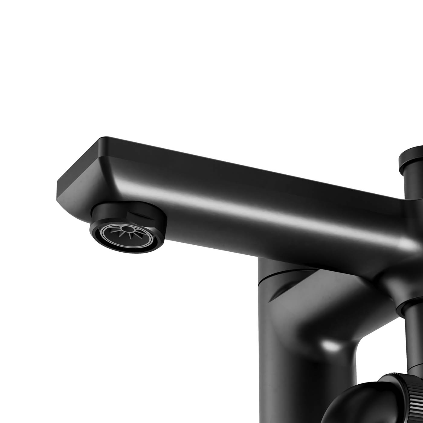 Bath Filler Tap Mixer Shower Matt Black Dual Lever ¼ Turn Single Spray Pattern - Image 7