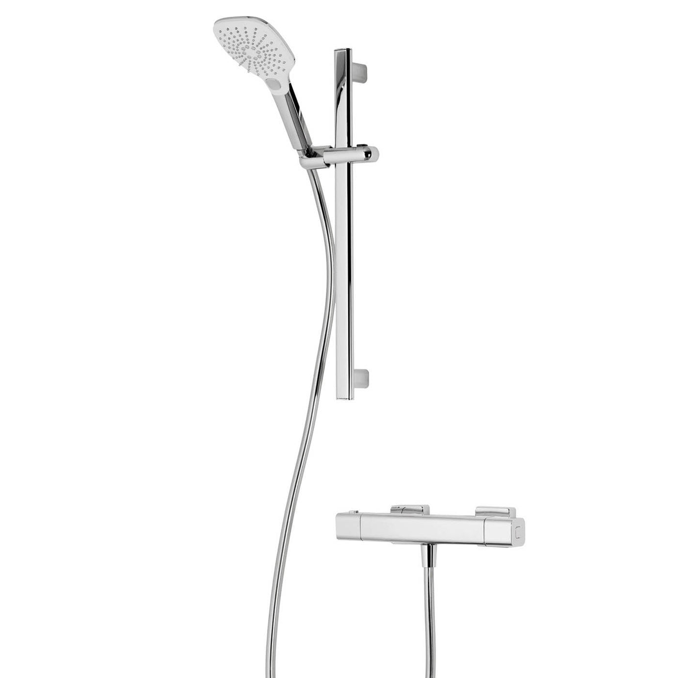 Triton Thermostatic Mixer Shower Chrome 3 Spray Pattern Square Head Bathroom - Image 1